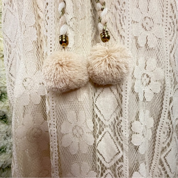 Cupshe Lace Boho Midi Dress | Cream | Size Large | Beachy Romantic - Picture 6 of 16